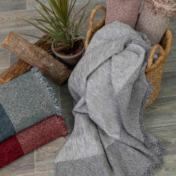 Ριχτάρι Σενίλ Τετραθέσιο Square Μπορντώ  1τεμ.