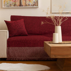 Ριχτάρι Σενίλ Πολυθρόνας Square Μπορντώ  1τεμ.