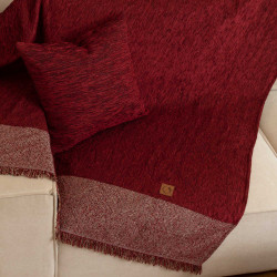 Ριχτάρι Σενίλ Πολυθρόνας Square Μπορντώ  1τεμ.