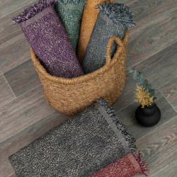 Ριχτάρι Σενίλ Τετραθέσιο Tile Μαύρο  1τεμ.