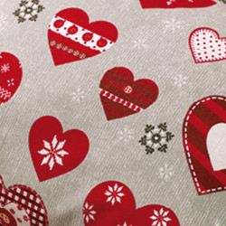 Ζεύγος Μαξιλαροθήκες Χριστουγεννιάτικες Καρδιές Μπεζ 1τεμ. Ζεύγος Μαξιλαροθήκες Χριστουγεννιάτικες Καρδιές Μπεζ 1τεμ.