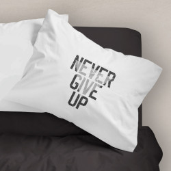 Σεντόνι Σετ 2ΤΜΧ Never Give Up Μαύρο Μονό Μαύρο  1τεμ. Σεντόνι Σετ 2ΤΜΧ Never Give Up Μαύρο Μονό Μαύρο  1τεμ.