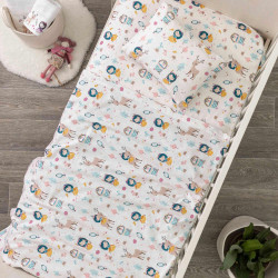 Σεντόνια Κούνιας Φανελένιο Σετ Πριγκίπισσα Ροζέ   1τεμ.