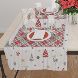 Τραβέρσα Χριστουγεννιάτικη Nordic Γκρι  1τεμ.