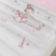 Κουβέρτα Πικέ Κούνιας Ballerina Λευκό-Ροζ  1τεμ.