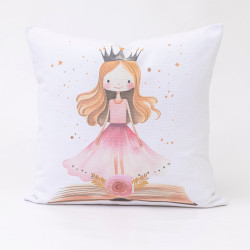 Μαξιλάρι Διακοσμητικό Printed Princesa Λευκό  1τεμ.