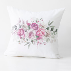 Μαξιλάρι Διακοσμητικό Printed Σχέδιο 72 Λευκό  1τεμ.