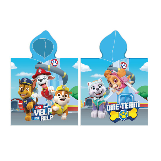 Παιδικό Πόντσο Microfiber Paw Patrol Τυρκουάζ   1τεμ.