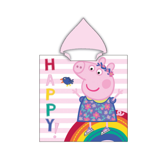 Παιδικό Πόντσο Microfiber Peppa Pig Ροζ  1τεμ.