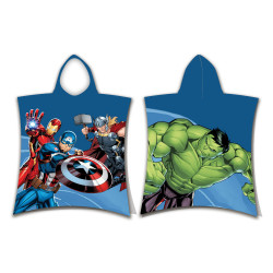 Παιδικό Πόντσο Βαμβακερό Βελούδινο Avengers 320gsm Μπλε  1τεμ. Παιδικό Πόντσο Βαμβακερό Βελούδινο Avengers 320gsm Μπλε  1τεμ.