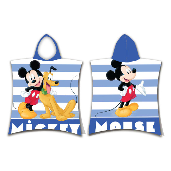 Παιδικό Πόντσο Βαμβακερό Βελούδινο Mickey 320gsm Μπλε  1τεμ.