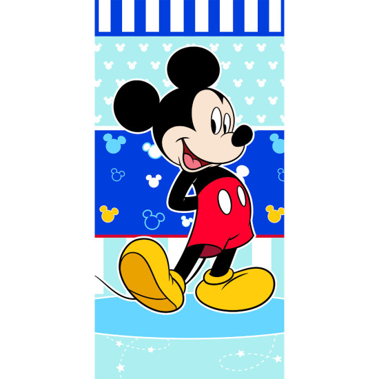 Πετσέτα Θαλάσσης Βαμβακερή Βελούδινη Mickey 320gsm Μπλε  1τεμ.