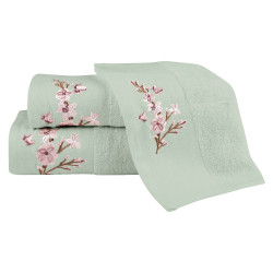 Πετσέτες Σετ 3ΤΜΧ Cherry Blossom Φυστικί  1τεμ.