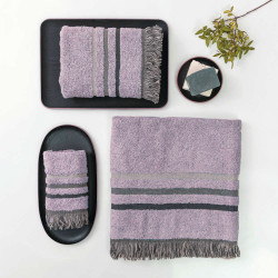Πετσέτες Σετ 3ΤΜΧ Jill Λιλά  1τεμ.