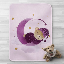 Κουβέρτα Κούνιας Sleeping Bear Μωβ Μωβ  1τεμ.