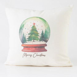 Μαξιλάρι Διακοσμητικό Χριστουγεννιάτικο Printed Σχέδιο 124 Εκρού  1τεμ.