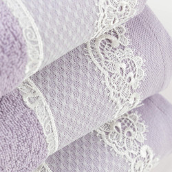 Πετσέτες Σετ 3ΤΜΧ Bonjour Λιλά 1τεμ. Πετσέτες Σετ 3ΤΜΧ Bonjour Λιλά 1τεμ.