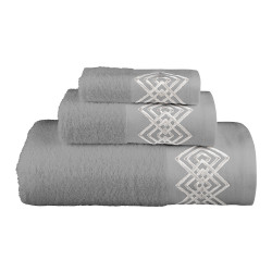 Πετσέτες Σετ 3ΤΜΧ Diamond Γκρι  1τεμ.