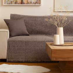 Ριχτάρι Σενίλ Πολυθρόνας Solana Γκρι  1τεμ.