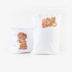 Ζεύγος Μαξιλαροθήκες Because Λευκό  1τεμ.