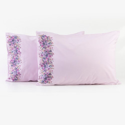 Ζεύγος Μαξιλαροθήκες Παιώνια Λιλά  1τεμ.