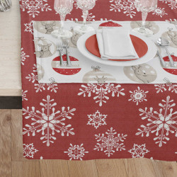Καρέ Χριστουγεννιάτικο Χιονονιφάδα Κόκκινο  1τεμ. Καρέ Χριστουγεννιάτικο Χιονονιφάδα Κόκκινο  1τεμ.
