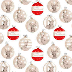 Τραπεζομάντηλο Χριστουγεννιάτικο Merry Christmas Εκρού  1τεμ.