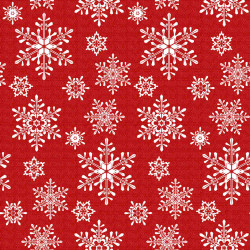 Τραβέρσα Χριστουγεννιάτικη Χιονονιφάδα Κόκκινο  1τεμ.