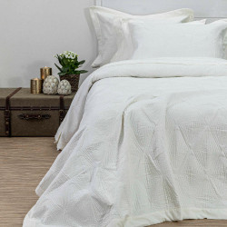 Κουβερλί Σετ Φαίδρα Εκρού Υπέρδιπλο Εκρού  1τεμ.