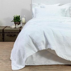 Κουβερλί Σετ Φαίδρα Λευκό Υπέρδιπλο Λευκό  1τεμ.