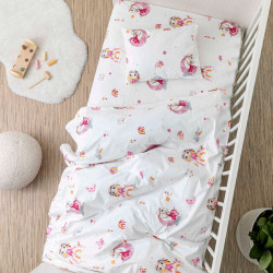 Σεντόνια Κούνιας Σετ Dreamer Ροζ  1τεμ.