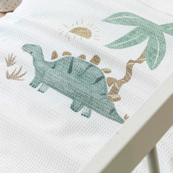 Κουβέρτα Πικέ Κούνιας Stompy Λευκό-Βεραμάν  1τεμ. Κουβέρτα Πικέ Κούνιας Stompy Λευκό-Βεραμάν  1τεμ.