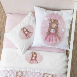 Μαξιλάρι Διακοσμητικό Printed Little Queen Λευκό  1τεμ.