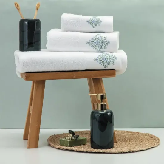 Πετσέτες Σετ 2ΤΜΧ Damask Λευκό 1τεμ. Πετσέτες Σετ 2ΤΜΧ Damask Λευκό 1τεμ.