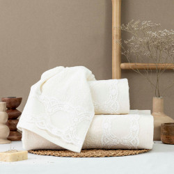 Πετσέτες Σετ 2ΤΜΧ Δάφνη Εκρού  1τεμ.