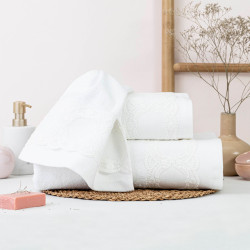 Πετσέτες Σετ 2ΤΜΧ Δάφνη Λευκό  1τεμ.