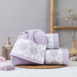 Πετσέτες Σετ 3ΤΜΧ Δάφνη Λιλά  1τεμ.