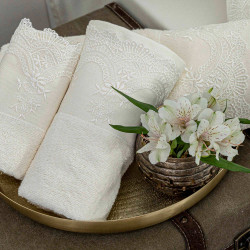 Πετσέτες Σετ 3ΤΜΧ Νεφέλη Εκρού  1τεμ.