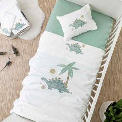 Σεντόνια Κούνιας Σετ Stompy Λευκό-Βεραμάν  1τεμ.