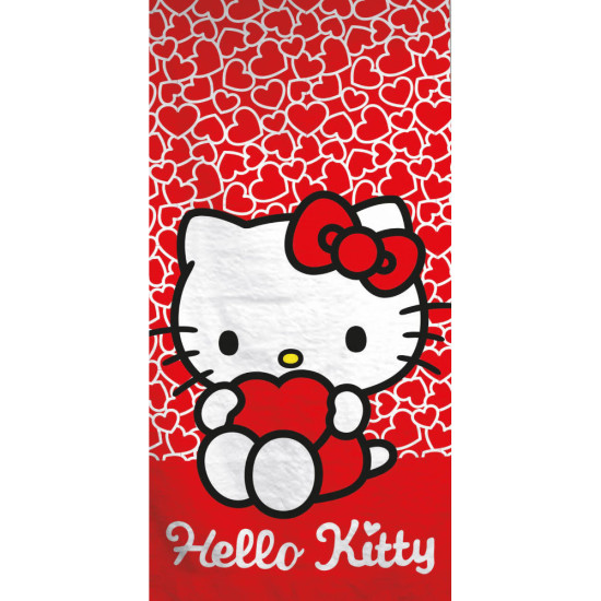 Πετσέτα Θαλάσσης Microfiber Hello Kitty Κόκκινο  1τεμ.