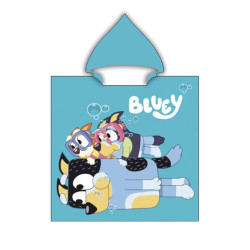 Παιδικό Πόντσο Microfiber Bluey Τυρκουάζ   1τεμ.