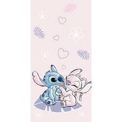 Πετσέτα Θαλάσσης Βαμβακερή Βελούδινη Stitch & Angel 320gsm Ροζ  1τεμ. Πετσέτα Θαλάσσης Βαμβακερή Βελούδινη Stitch & Angel 320gsm Ροζ  1τεμ.