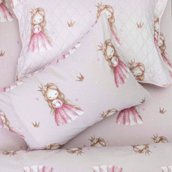 Σεντόνια Σετ Little Queen Moνό Ροζ  1τεμ.