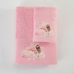 Πετσέτες Σετ 2ΤΜΧ Goodnight Ροζ Ροζ 1τεμ. Πετσέτες Σετ 2ΤΜΧ Goodnight Ροζ Ροζ 1τεμ.