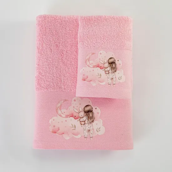 Πετσέτες Σετ 2ΤΜΧ Goodnight Ροζ Ροζ  1τεμ.