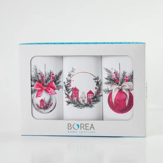 Ποτηρόπανα Κουζίνας Χριστουγεννιάτικα Christmas Ball Σετ 3ΤΜΧ Λευκό 1τεμ. Ποτηρόπανα Κουζίνας Χριστουγεννιάτικα Christmas Ball Σετ 3ΤΜΧ Λευκό 1τεμ.