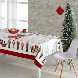 Καρέ Χριστουγεννιάτικο Nutcracker Εκρού  1τεμ.