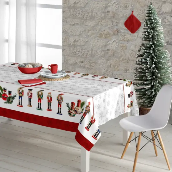 Καρέ Χριστουγεννιάτικο Nutcracker Εκρού  1τεμ.