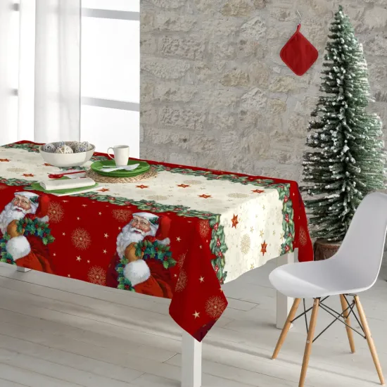 Καρέ Χριστουγεννιάτικο Santa Κόκκινο  1τεμ.