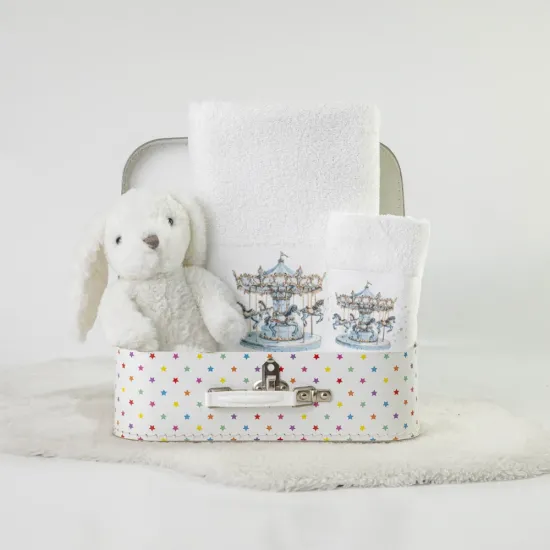 Πετσέτες Σετ 2ΤΜΧ Carousel Λευκό-Σιέλ Λευκό-Σιέλ 1τεμ. Πετσέτες Σετ 2ΤΜΧ Carousel Λευκό-Σιέλ Λευκό-Σιέλ 1τεμ.